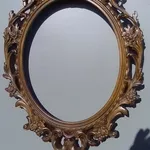 зеркало в резной раме из дуба цвет орех