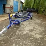 Продам прицеп легковой для лодки 2 оси, синий,  в Крыму