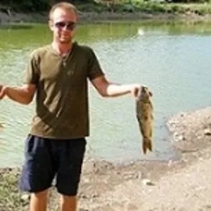Рыбалка,  отдых на озере в горах Крыма.