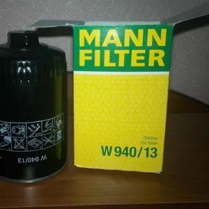 Фильтр масляный Audi 100,  VW Golf,  Passat. Mann Filter W940/13.