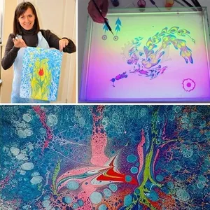 Мастер класс рисование картин на воде в технике Эбру