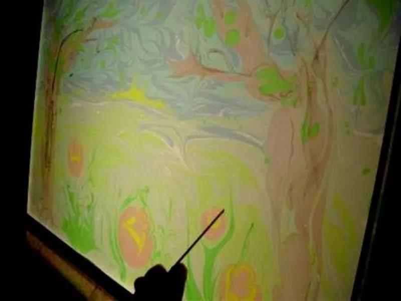 Водная анимация , Рисование красками в воде, Эбру 3