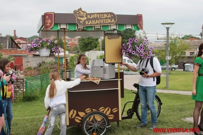 Велокофейня трёхколёсный велосипед для уличной торговли 2