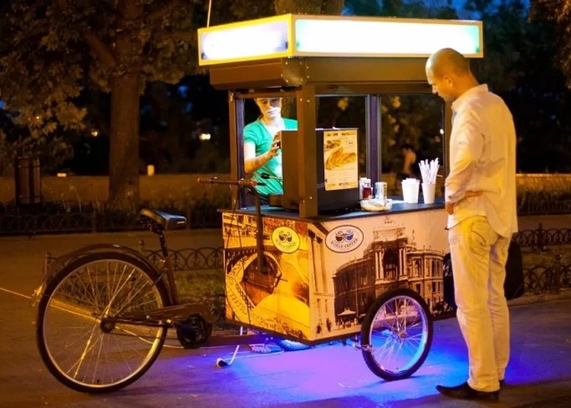 Велокофейня трёхколёсный велосипед для уличной торговли