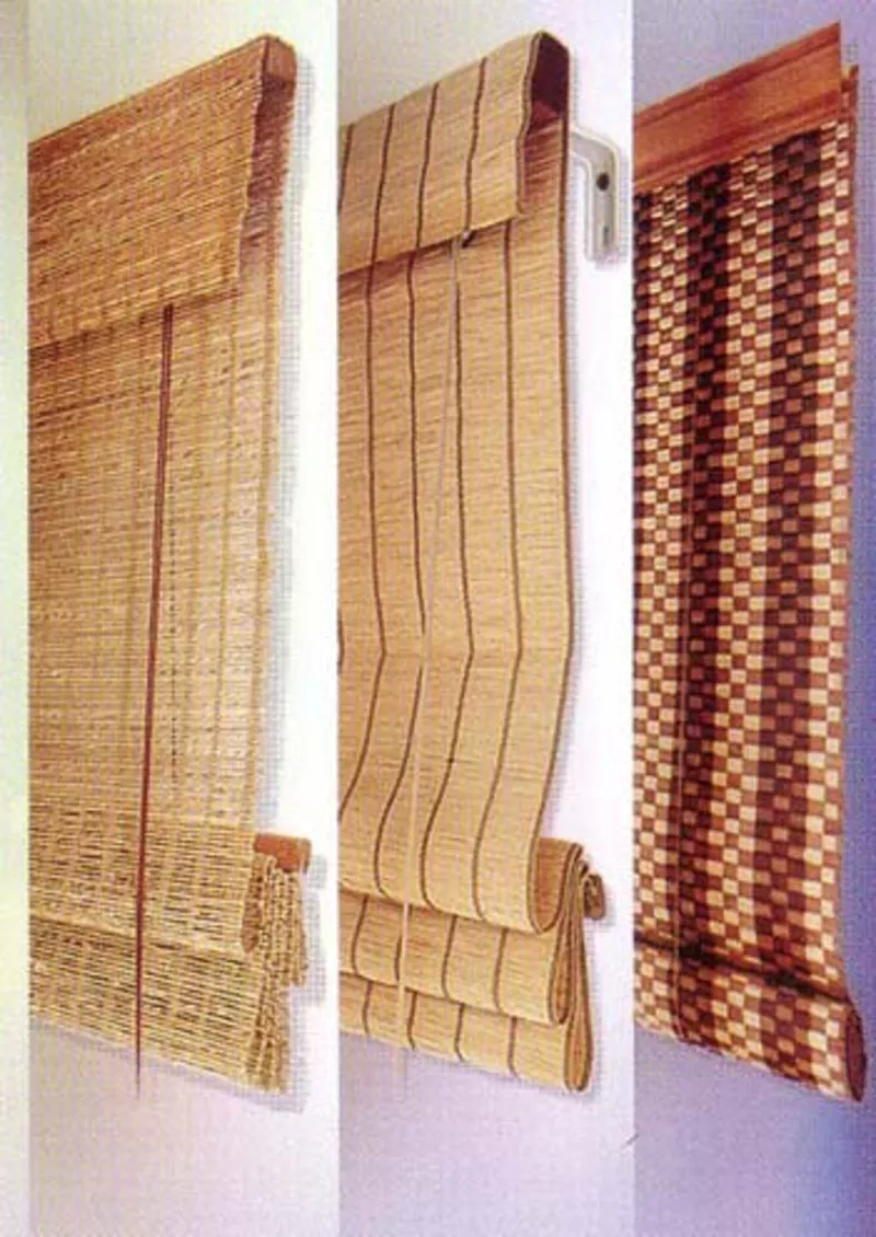 Бамбуковые ролеты из натурального бамбука или джута плетеное дерево 8